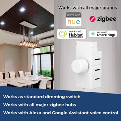 Zigbee - Smart Dimmer Switch (No Faceplate - No Neutral Required)