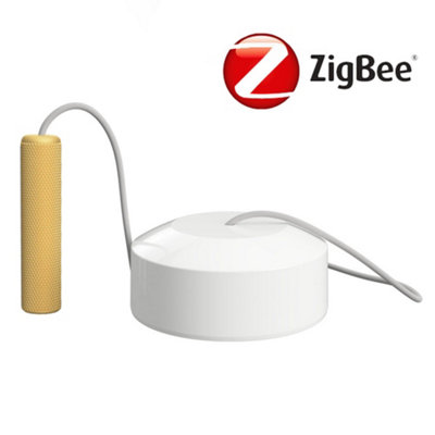 Zigbee Smart pull cord dimmer switch - White/Gold Pull