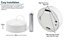 Zigbee Smart pull cord dimmer switch - White/Silver Pull