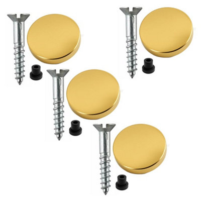 Mirror Screws, Brass Cap Decorative Mirror Nails,Polished