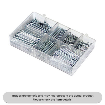 Zinc Plated Mini Split Cotter Pins Imperial Sizes Assorted Box 410pcs
