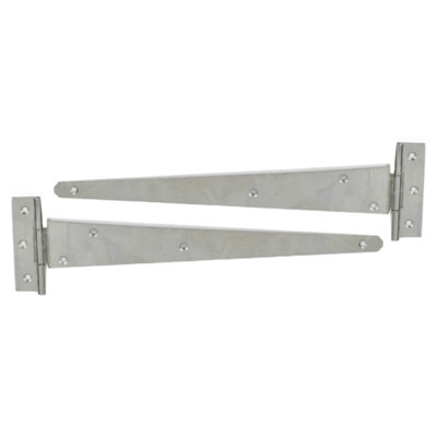 Zinc Plated Tee Hinge Steel Pair 18 450mm Medium Duty T Hinge Pack Of 2 Diy At Bandq 1088