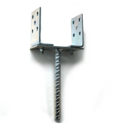 Zinc Plated U Type Post Fence Foot Anchors - Size 80-170 x 60 95 x 5mm ...