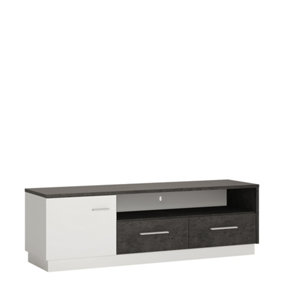 Zingaro 1 door 2 drawer wide TV cabinet