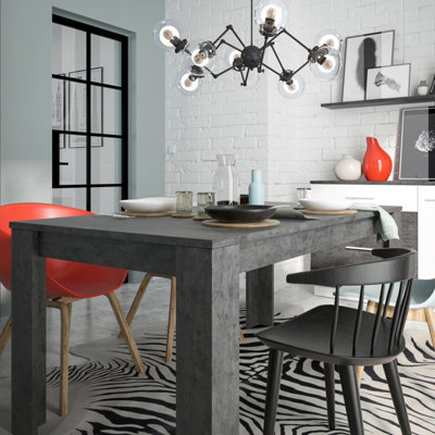 Zingaro Dining table in Grey and White