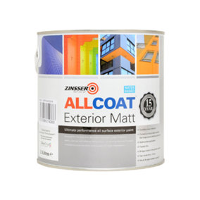 Zinsser Allcoat Exterior Matt Water Based Mixed Colour Ral 1007 2.5L