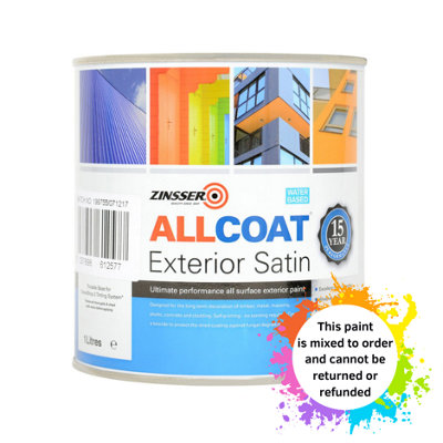 Zinsser Allcoat Exterior Satin Water Based Mixed Colour Ral 3028 1L
