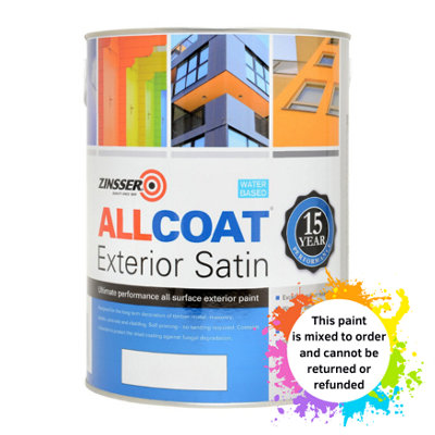 Zinsser Allcoat Exterior Satin Water Based Mixed Colour Ral 4004 5L