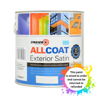 Zinsser Allcoat Exterior Satin Water Based Mixed Colour Ral 7038 2.5L