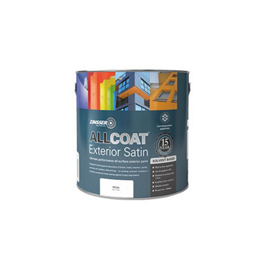 Zinsser Allcoat Exterior Solvent Based Satin Black 1L