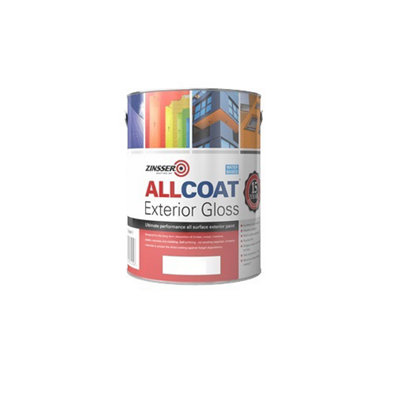 Zinsser Allcoat Exterior Water Based Gloss Black 5L