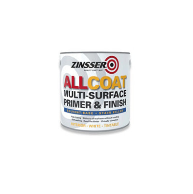 Zinsser AllCoat (Solvent Based) Stain Killer - White - 2.5 Litre