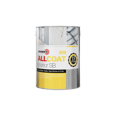 Zinsser AllCoat (Solvent Based) Stain Killer - White - 2.5 Litre