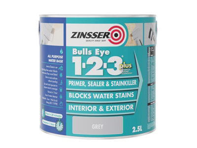 Zinsser Bulls Eye 1-2-3 Plus - Grey - 2.5L