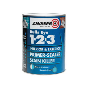 Zinsser Bulls Eye 1-2-3 - Primer-sealer Stain Killer White 1 Litre