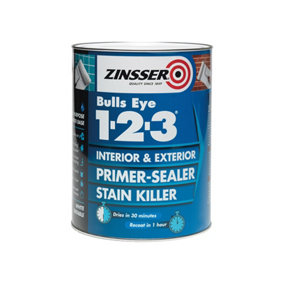 Zinsser Bulls Eye 1-2-3 - Primer-sealer Stain Killer White 2.5 Litres