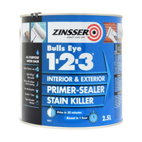 Zinsser Bulls Eye 123 Primer Mixed Colour Ral 1001 2.5L
