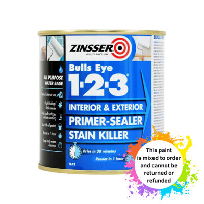 Zinsser Bulls Eye 123 Primer Mixed Colour Ral 7012 500Ml