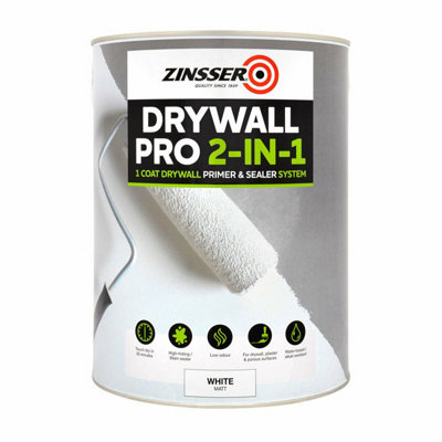 Zinsser Drywall Pro 2In1 White 5L at B&Q