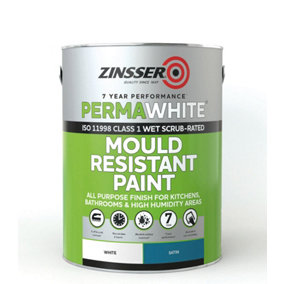 Zinsser Perma White Interior Paint Satin 5 Litres