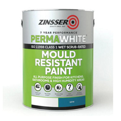 Zinsser Permawhite Interior Satin Mixed Colour Ral 5017 5L