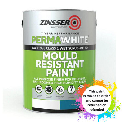 Zinsser Permawhite Interior Satin Mixed Colour Ral 8023 5L