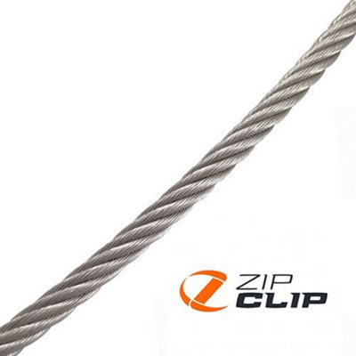 Zip-Clip R100S Steel Wire Rope - 2mm x 100 meters ( Compatible with ...