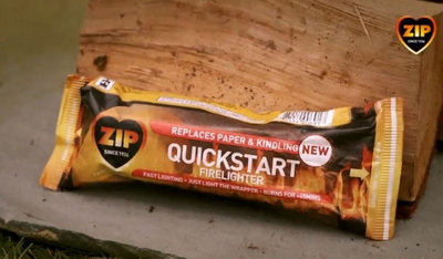 Zip Quickstart Firelighter Block Instant Light Chimenea Firepit Firelighter 150g - 6