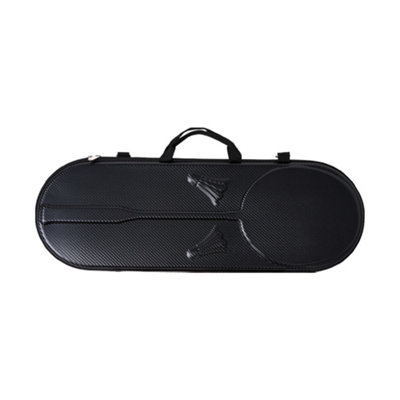 Zipper Portable Badminton Racket Bag with Shoulder Strap in Black