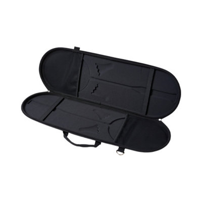 Zipper Portable Badminton Racket Bag with Shoulder Strap in Black