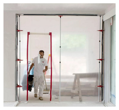 ZipWall Heavy Duty Dust Zip Door Barrier Guard Protection Seal Zipper ...