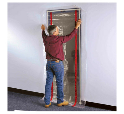 ZipWall Heavy Duty Reusable Plastic Dust Barrier Guard Zip Door ...