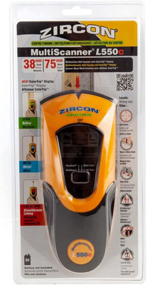 ZIRCON MULTISCANNER™ L550C ONESTEP™ Locates studs