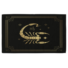 Zodiac scorpio horoscope in black & gold (bath towel) / Default Title