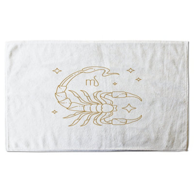 Zodiac scorpio horoscope in gold & white (bath towel) / Default Title Price Comparisons | Compare The Build