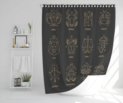 Zodiac sign set (shower curtain) / Default Title DIY at B&Q