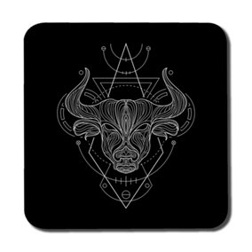 Zodiac taurus geometric (coaster) / Default Title