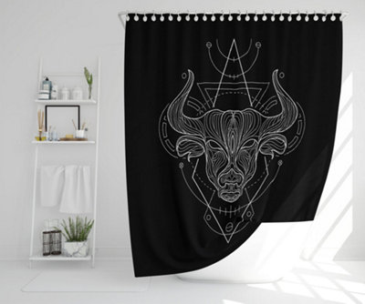 Zodiac taurus geometric (shower curtain) / Default Title Price Comparisons | Compare The Build