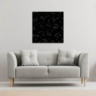 Zodiacal constellations (Canvas Print) / 90 x 90 x 4cm