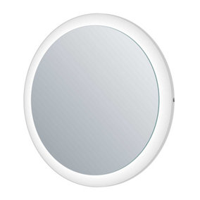 Zoe Circular Wall-mounted LED Illuminated Bathroom Mirror, (H)600mm (W)600mm