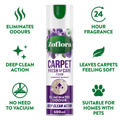 Zoflora Carpet Fresh & Care Foam Carpet Cleaner Midnight Blooms
