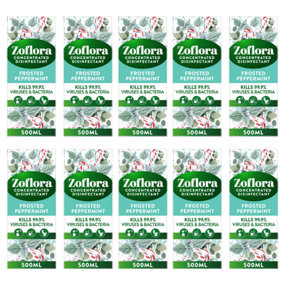 Zoflora Concentrated Disinfectant Frosted Peppermint 500ml (Pack Of 12)