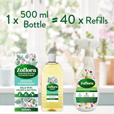 Zoflora Concentrated Disinfectant Frosted Peppermint 500ml (Pack Of 3)