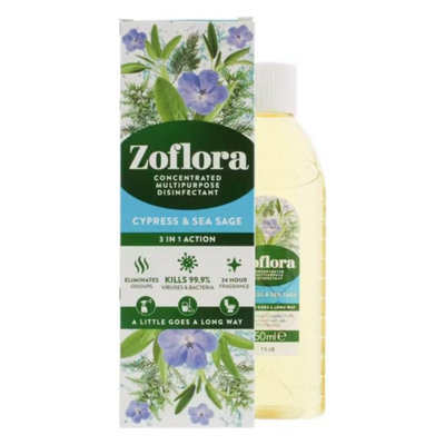 Zoflora Cypress & Sea Sage Concentrated Disinfectant 250ml - Pack of 6