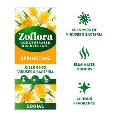 Zoflora Multi-Purpose Concentrated - Springtime, 500ml (Pack of 3)