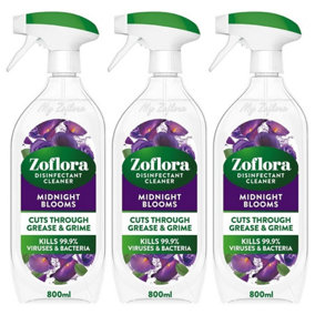Zoflora Multi-Purpose Disinfectant Cleaner Midnight Blooms 800ml Pack of 3
