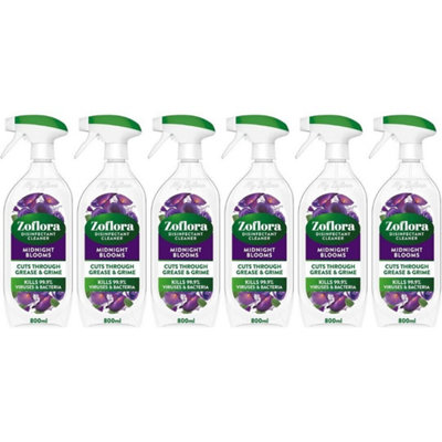 Zoflora Multi-Purpose Disinfectant Cleaner Midnight Blooms 800ml Pack of 6