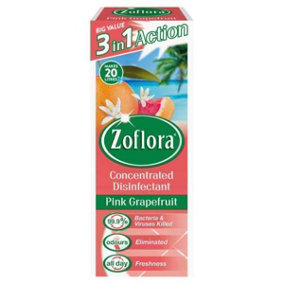 Zoflora Pink Grapefruit Concentrated 3-in-1 Multipurpose Disinfectant 500ml