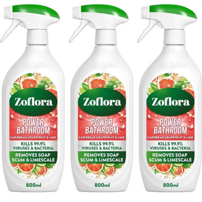 Zoflora Power Bathroom Cleaner Grapefruit & Lime 800ml Pack of 3
