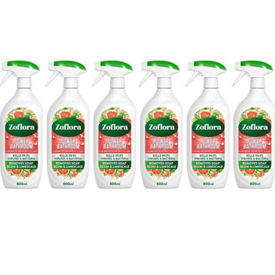 Zoflora Power Bathroom Cleaner Grapefruit & Lime 800ml Pack of 6